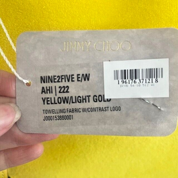 Jimmy Choo Nine2Five Logo Malibu Toweling East-West Tote Bag w/baby pouch $1095 - Picture 9 of 15